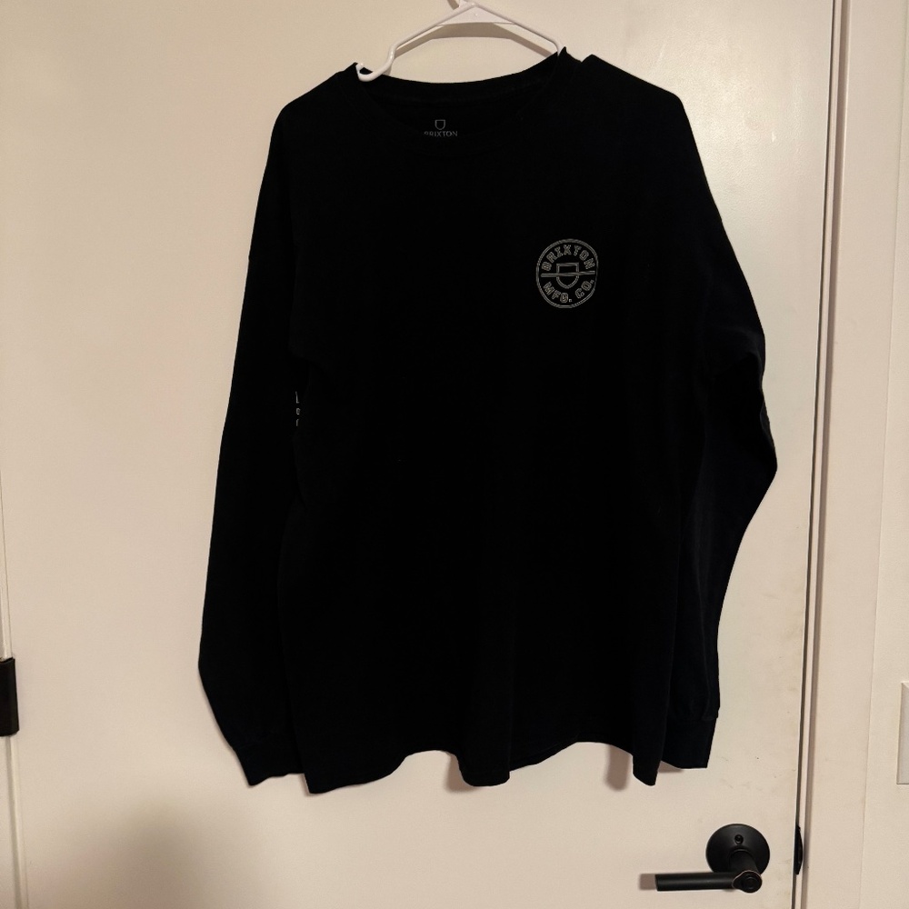 brixton mens navy blue xl long sleeve